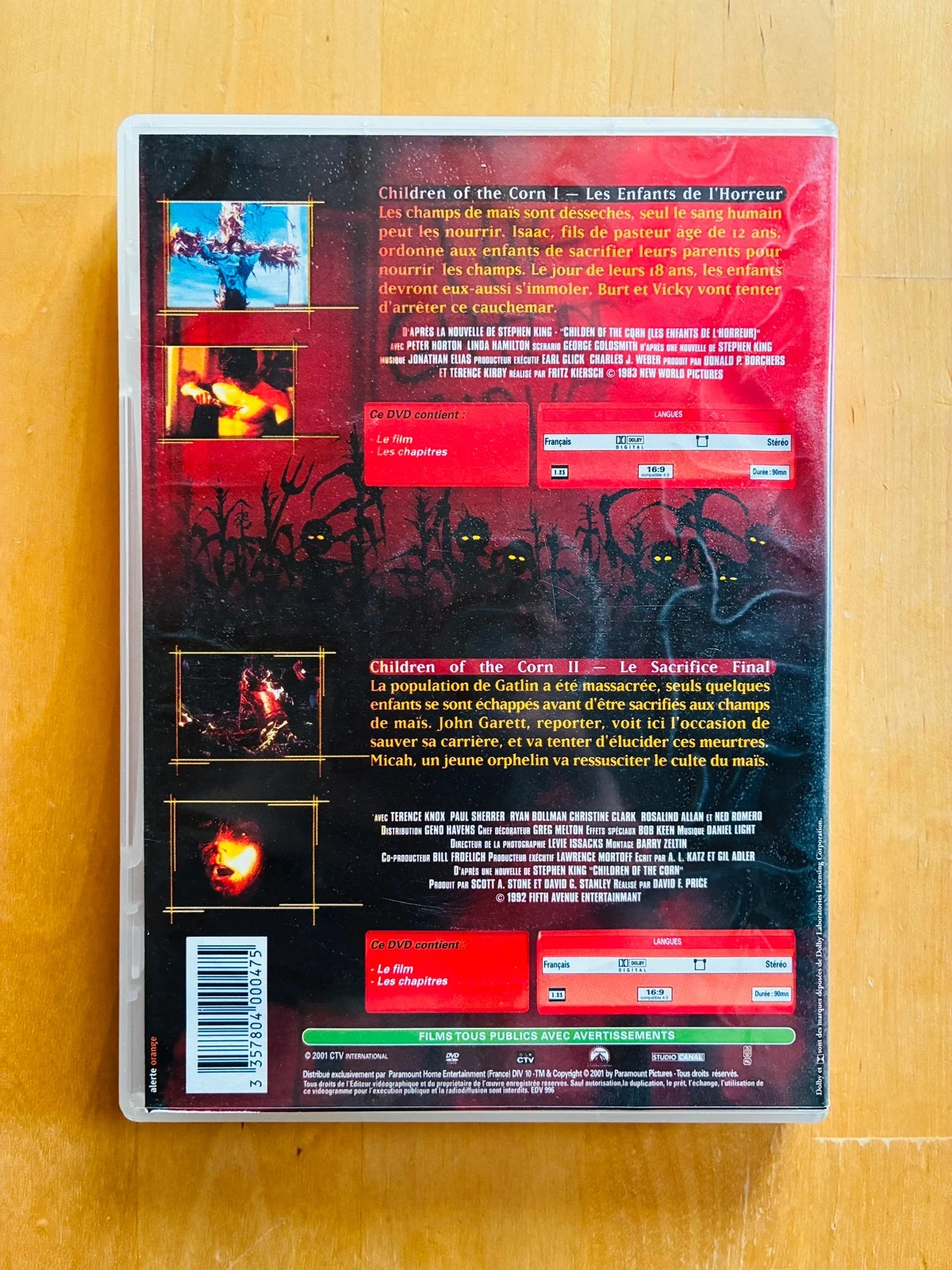 DVD Les enfants du maïs 1 et 2 Stephen King. – photo 3